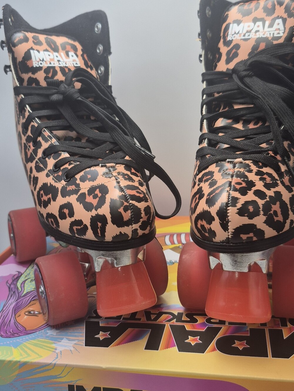 IMPALA Roller Skates Leopard Print Size US 6